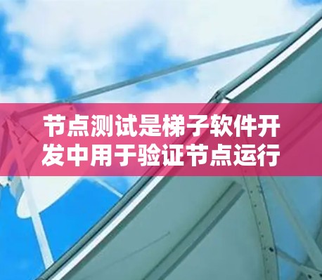 节点测试是梯子软件开发中用于验证节点运行状态的重要步骤,包括静态和动态两种类型。以下是详细的节点测试步骤和注意事项 节点测试是梯子软件开发中用于验证节点运行状态的重要步骤,包括静态和动态两种类型。以下是详细的节点测试步骤和注意事项