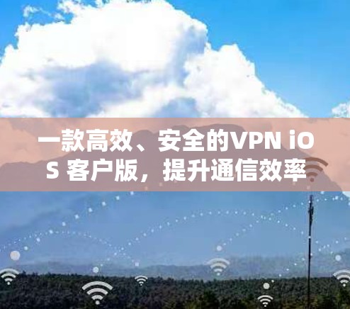 一款高效、安全的VPN iOS 客户版,提升通信效率的可靠选择 一款高效、安全的VPN iOS 客户版,提升通信效率的可靠选择