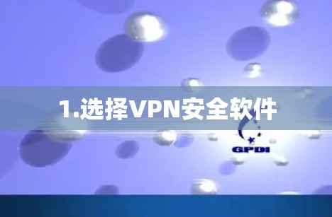 1.选择VPN安全软件 1.选择VPN安全软件
